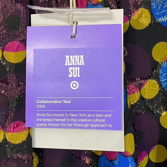 Anna Sui x Target 20th Anniversary Mod Metallic Sleeveless Party Shift Dress - Picture 11 of 15